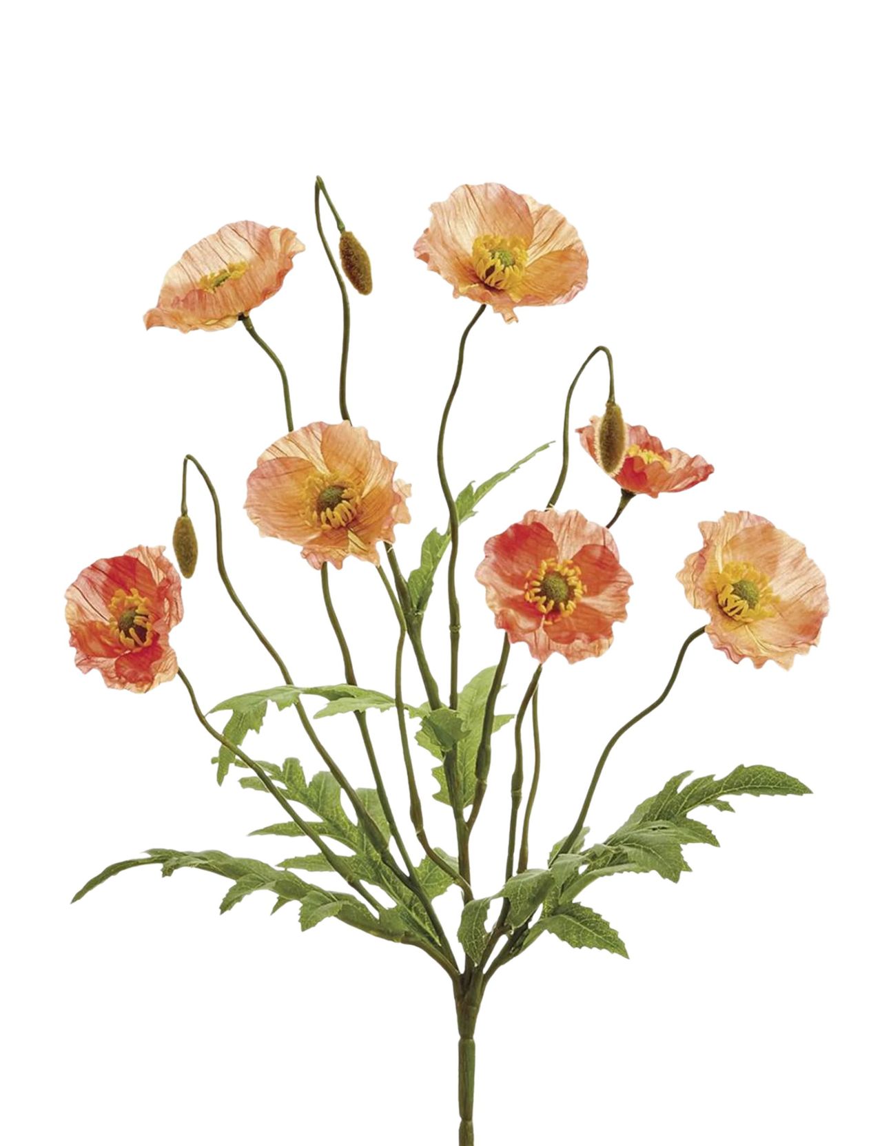 Faux Blooming Poppy Bush