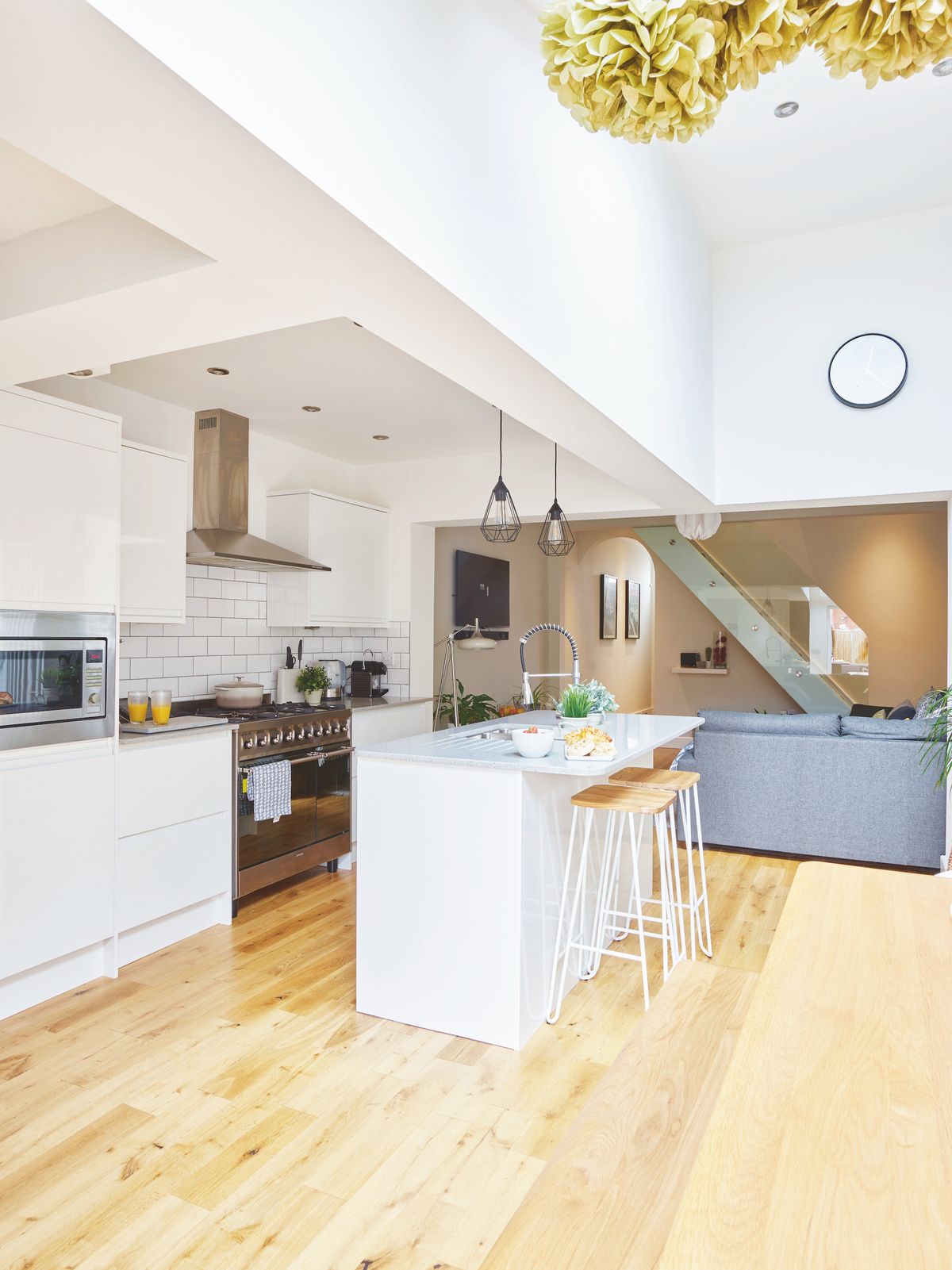 open-plan kitchen renovation on a budget