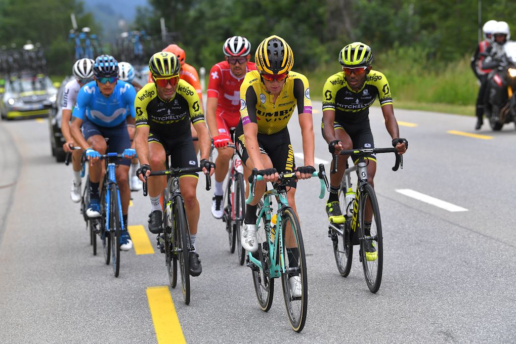 The day's breakaway during stage 7 at Tour de Suisse