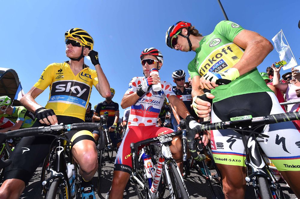 On the startline for stage 16 of the Tour de France