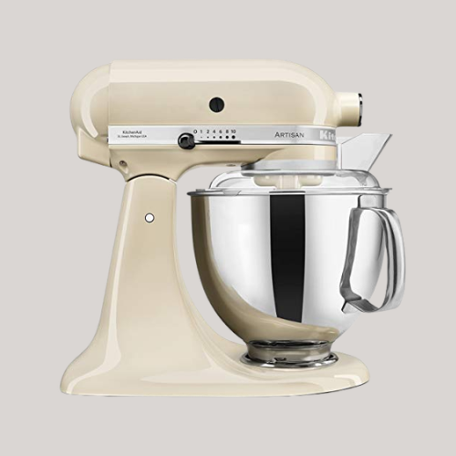Kitchenaid 4.8 Litre Artisan Stand Mixer 5ksm175ps With Bowls and Standard Attachments (almond Cream)