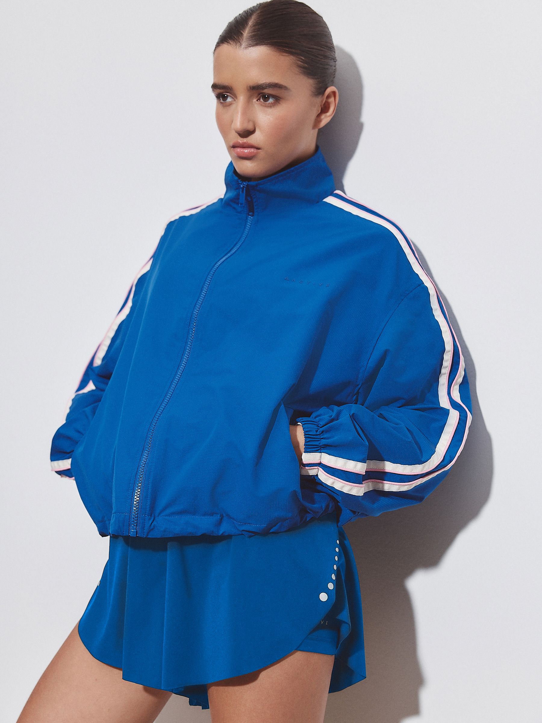 Cobalt Blue Active Zip Through Sports Jacket