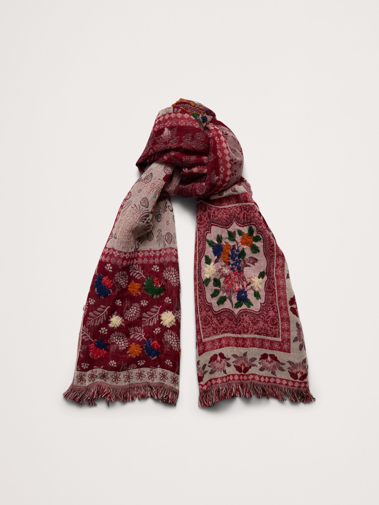Long Embroidered Scarf by Vismaya