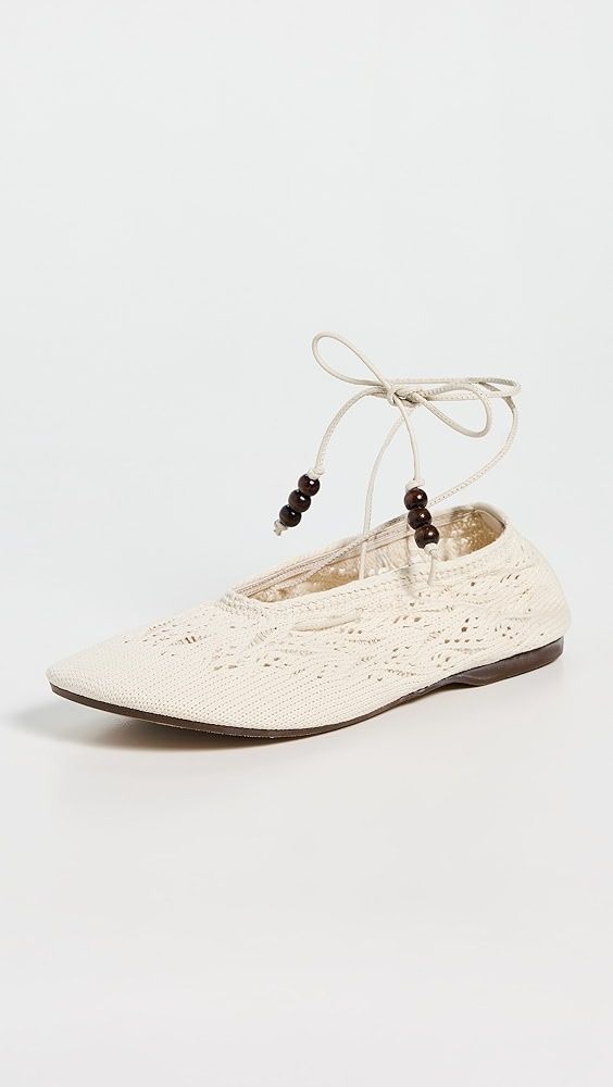 Alohas Rosemary Crochet Cream Espadrilles