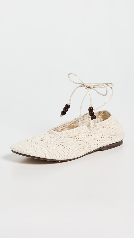 Alohas Rosemary Crochet Cream Espadrilles