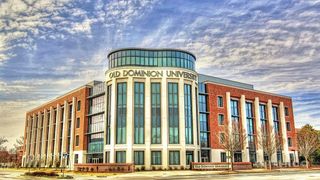 The exterior of the main building at Old Dominion University.