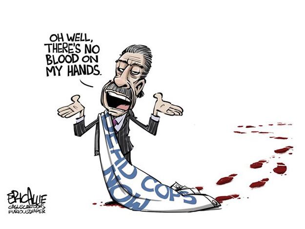 Editorial cartoon Sharpton protests