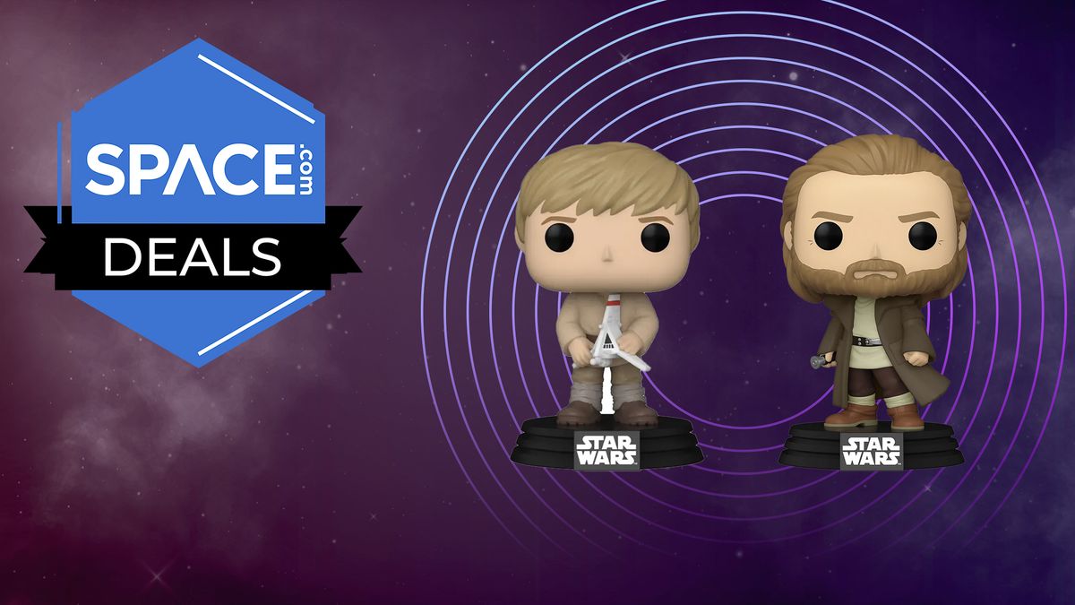 Star Wars Funko Pop! bobbleheads of Obi-Wan Kenobi and Luke Skywalker