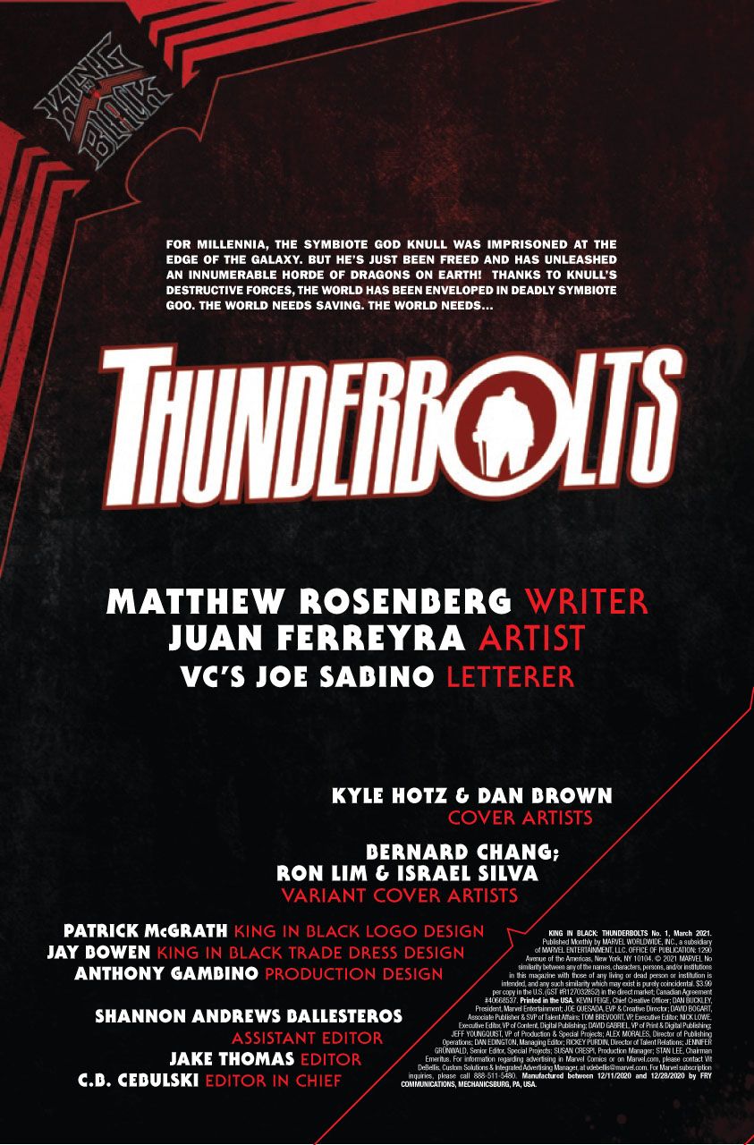 King in Black: Thunderbolts #1