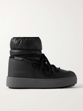 Ltrack Quilted Shell and Faux Leather Snow Boots