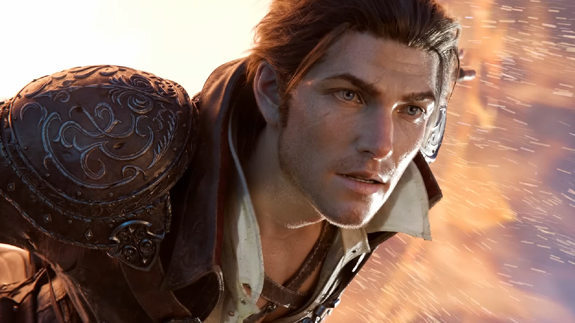 Meteor Survivor from Final Fantasy 14 leaps through a portal during Evercold's new expansion trailer.