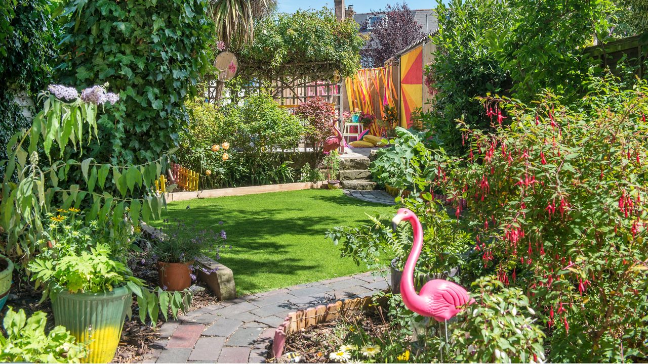 Colourful garden makeover