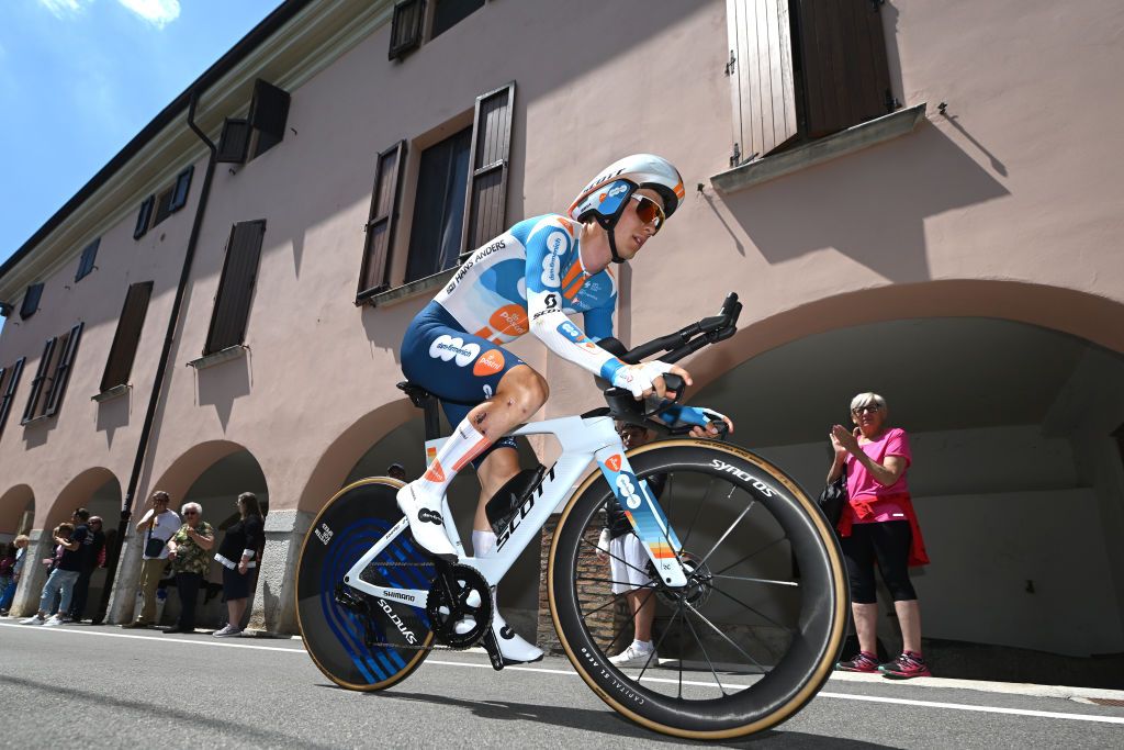 Tobias Lund Andresen (DSM-Firmenich PostNL) leads the Tour of Denmark after the opening team time trial