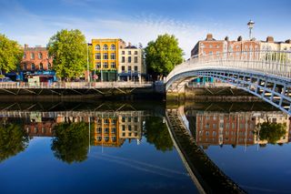 Ha'penny bridge in Dublin, Ireland