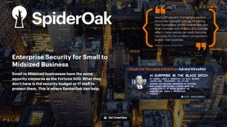SpiderOak website screenshot
