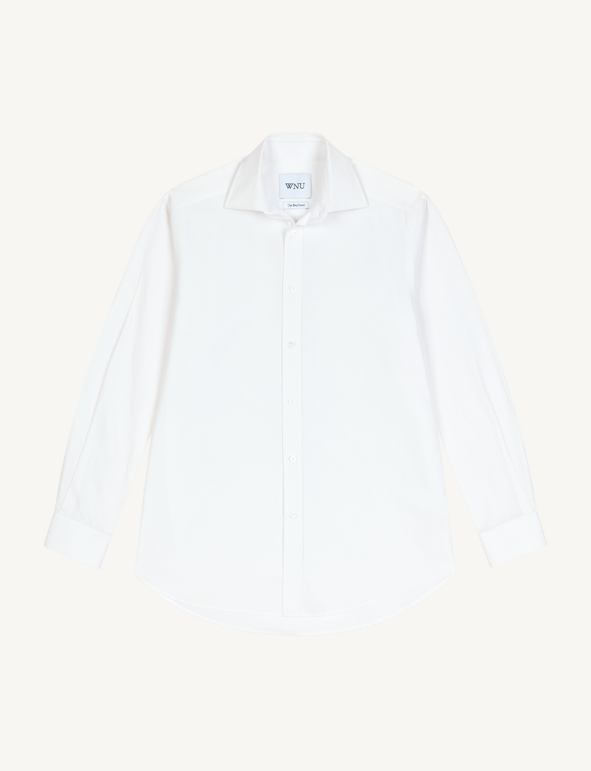 The Boyfriend: Fine Poplin, White