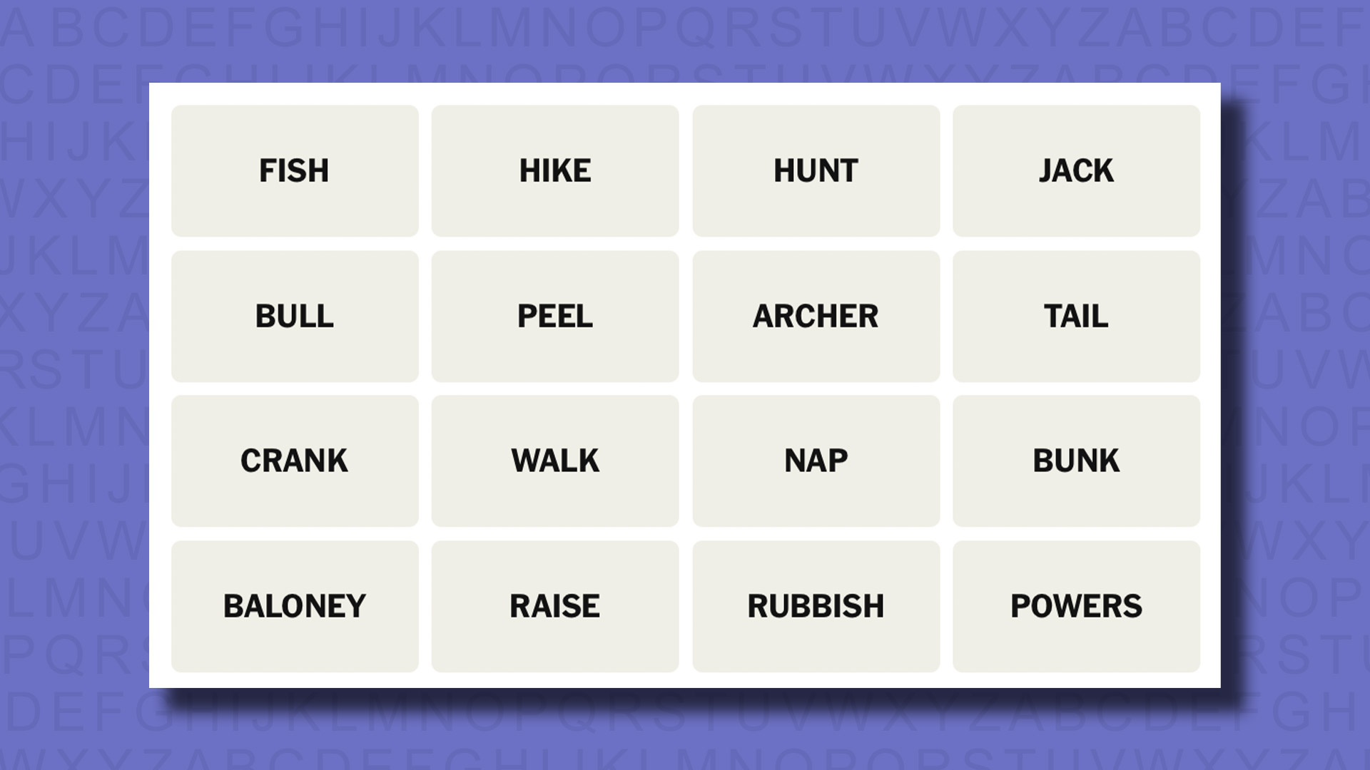 NYT Connections hints for game 820 on a purple background