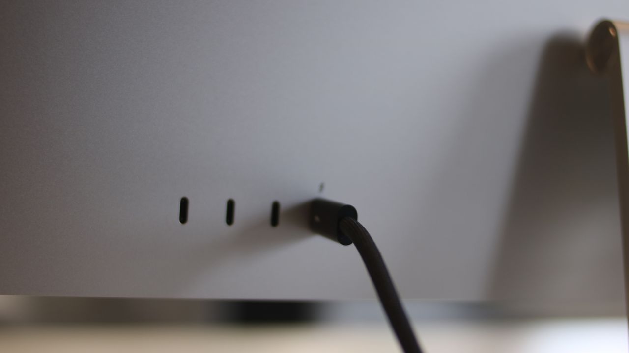 The ports on the Apple Studio Display