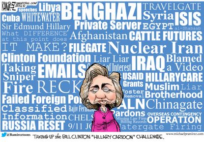 Political cartoon U.S. Hillary cartoon challenge