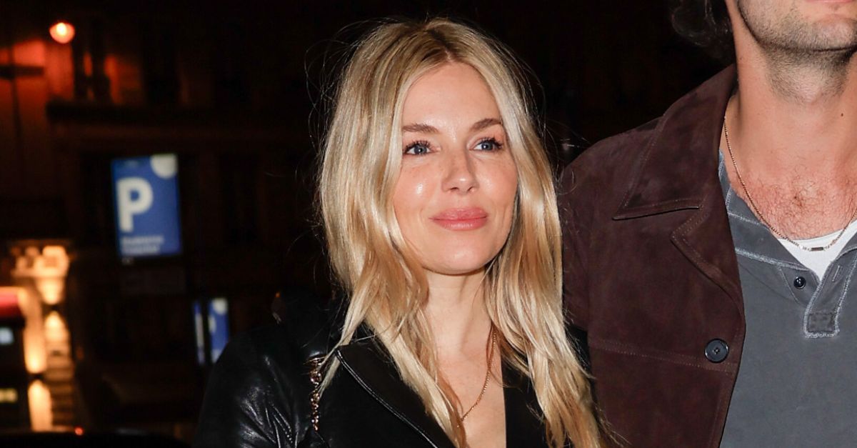 Sienna Miller Just Wore a Black Leather Trench Coat | Who What Wear