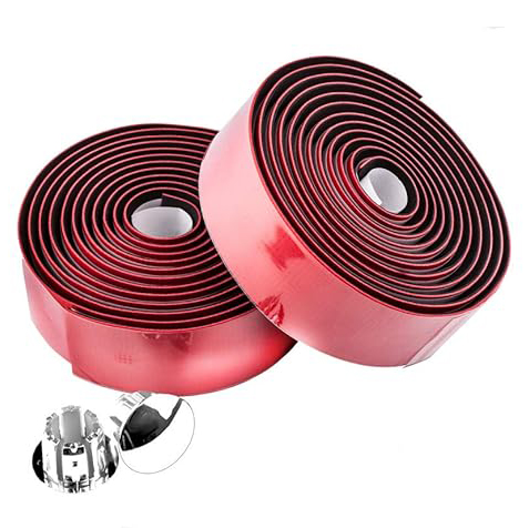M Part Primo anti-slip silicone gel bar tape in red