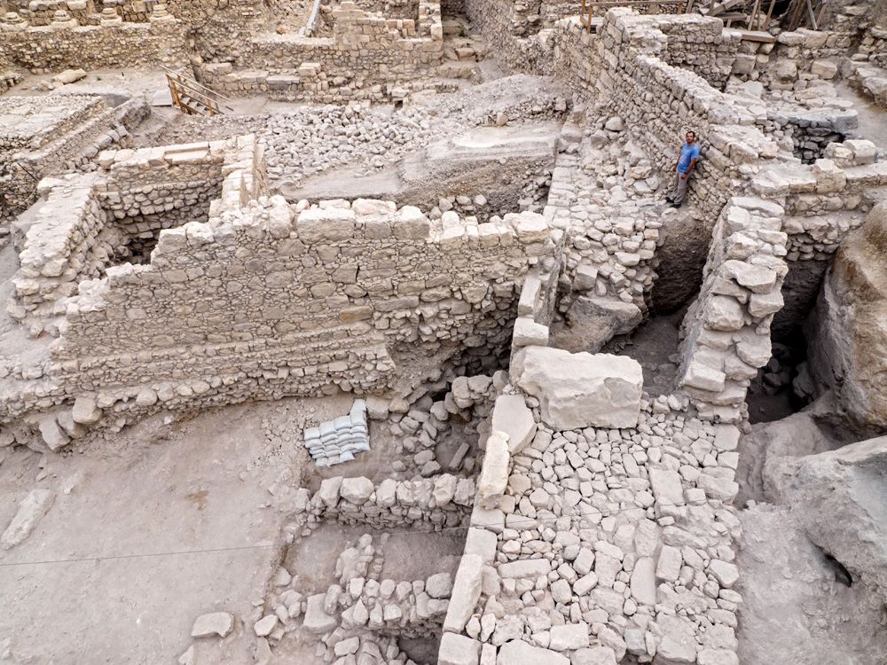 citadel and tower remains, acra, Jerusalem