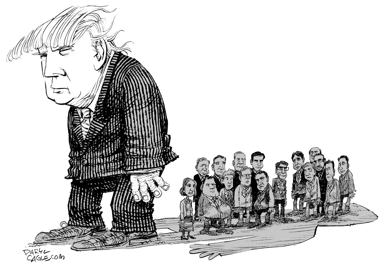 Political cartoon U.S. GOP Donald Trump