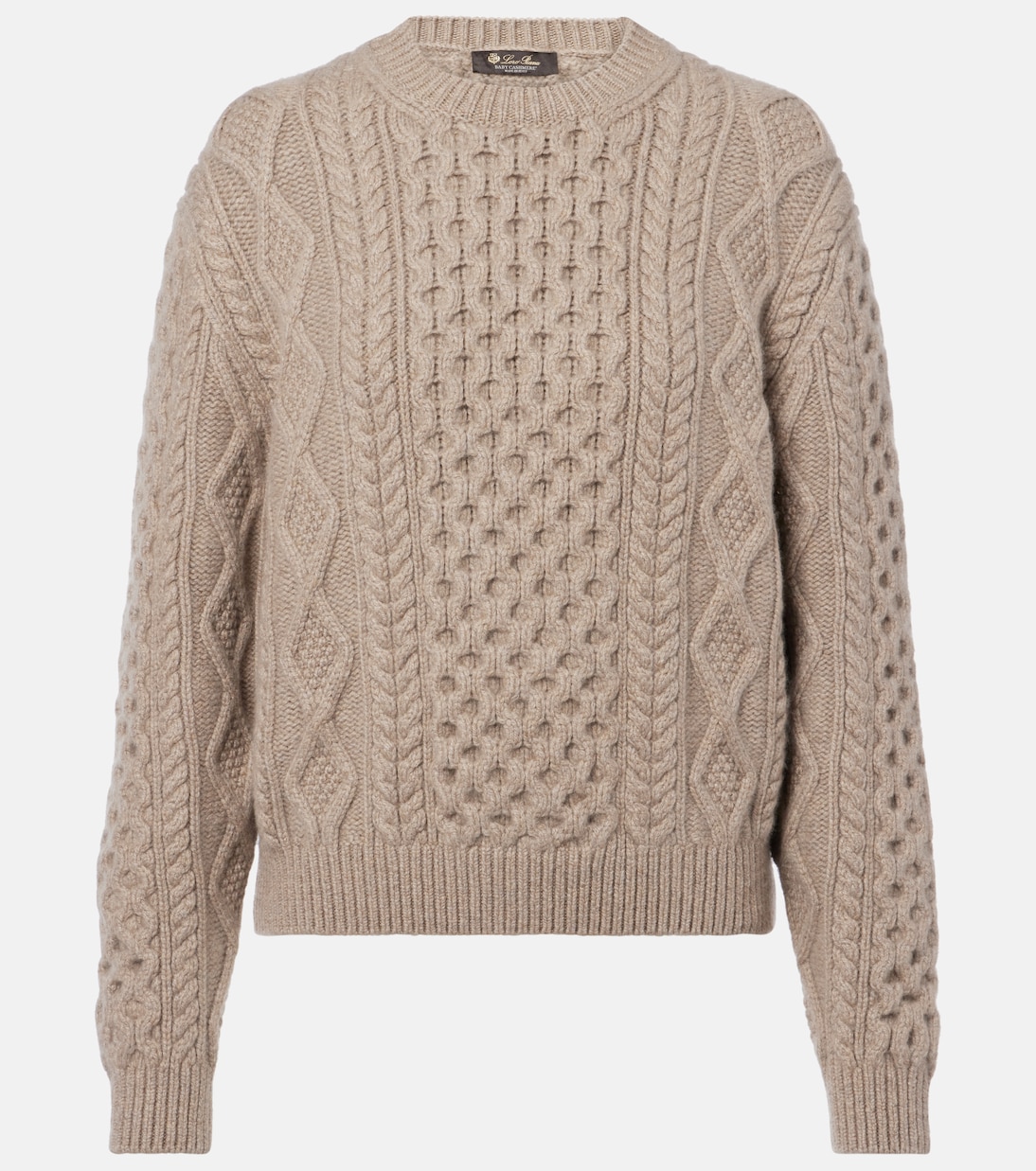 Eyre Aran-Knit Cashmere Sweater