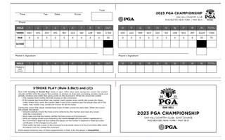 Oak Hills Country Club PGA Championship Scorecard