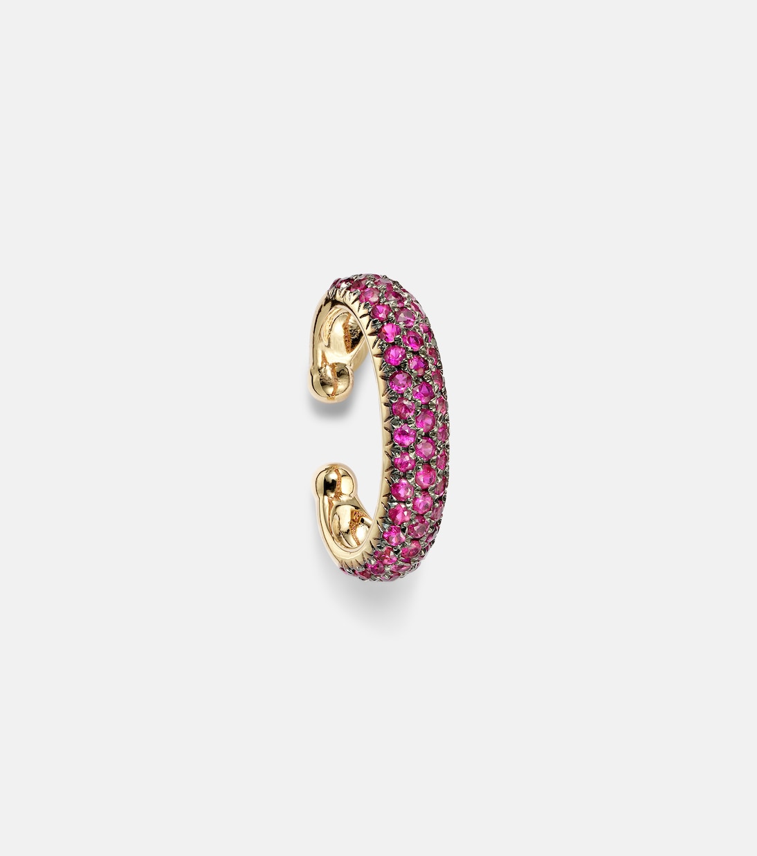 Jumbo 18kt Gold Ear Cuff With Rubies