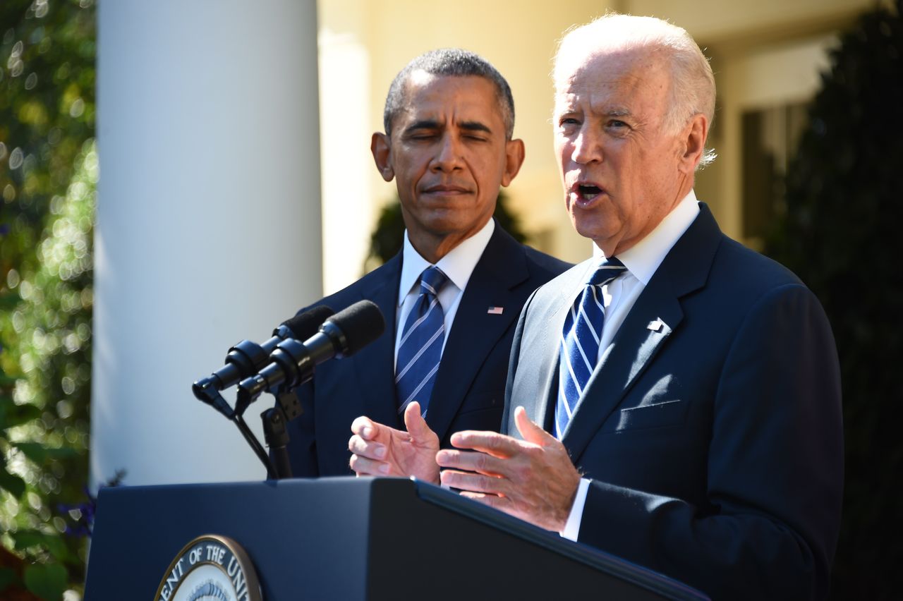 Joe Biden speaks in the Rose Garden