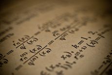 hazy mathematical formulas in a book