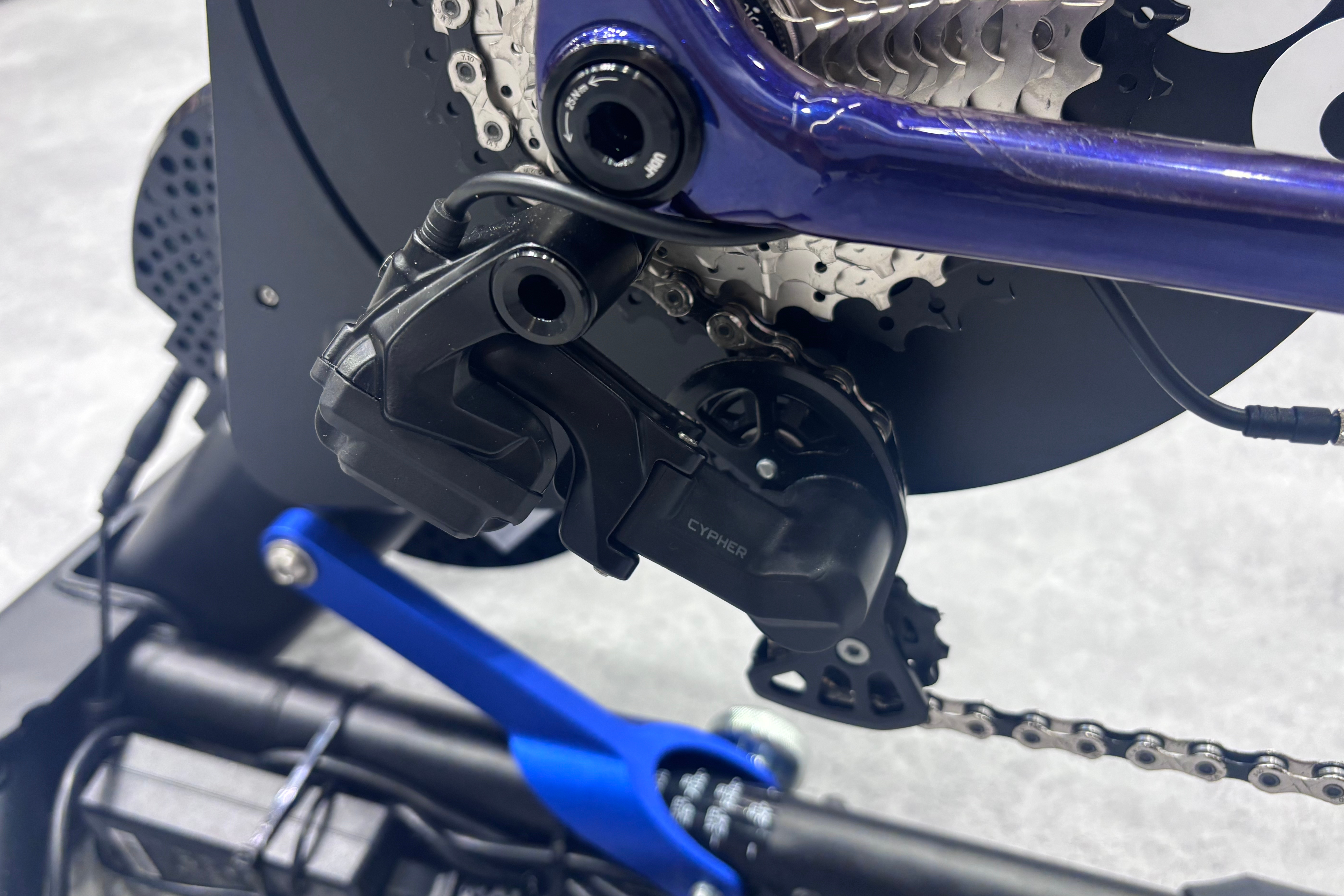 Detail of a Giant Seek kids bike