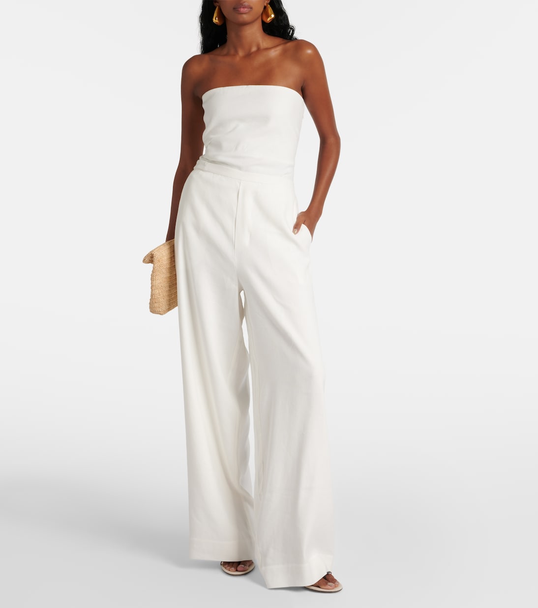 Dorian Linen-Blend Wide-Leg Pants
