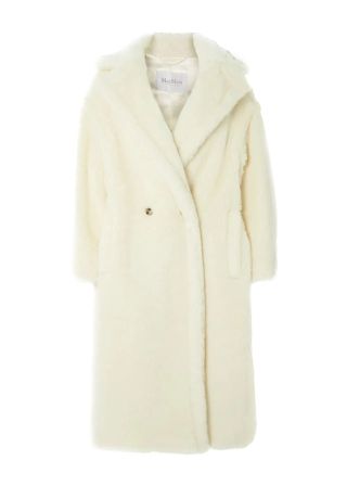 cream fur coat