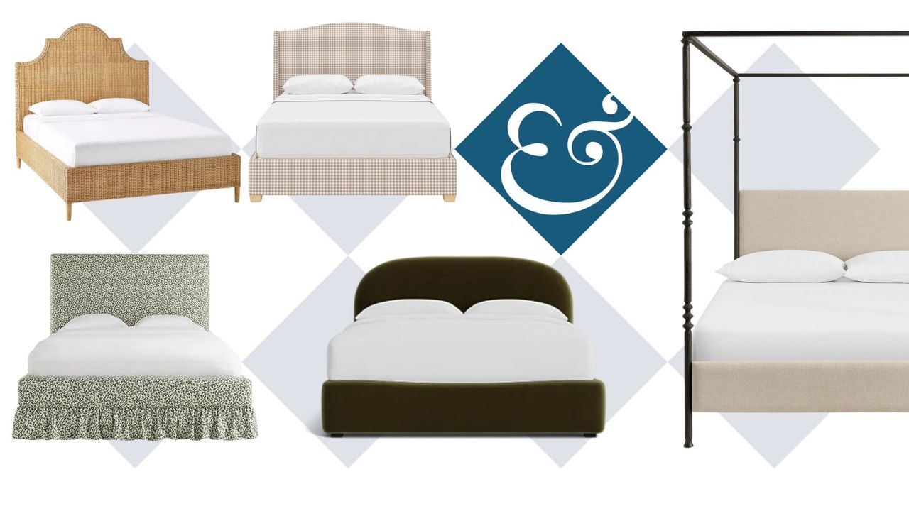 collage of beds