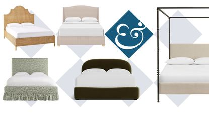 collage of beds