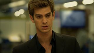 Andrew Garfield looking mad in The Social Network.