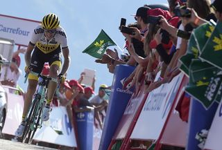 Robert Gesink (LottoNL-Jumbo) on his way to winning stage 14 at the Vuelta