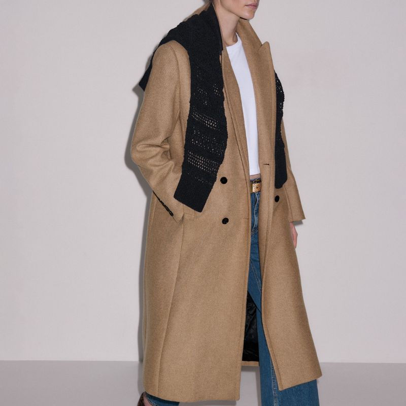 ME+EM, camel-toned tailored, longline coat
