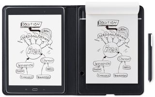 The Wacom Bamboo folio comes in a smaller size to allow on the go note and sketch creation which can be sent to a phone with one button press