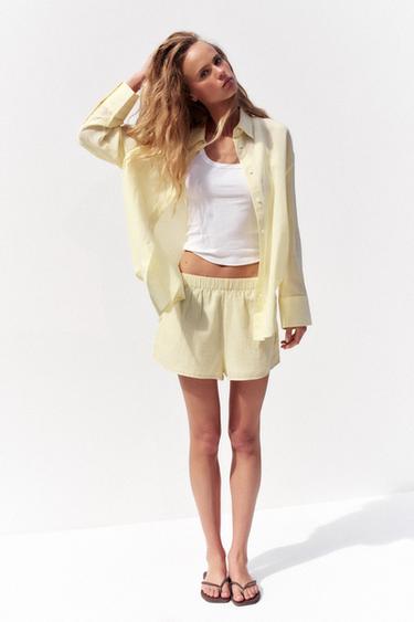 Striped Gauze Oversized Shirt