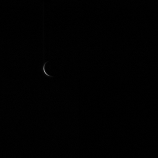 Image of a crescent Venus captured by AKATSUKI two days after passing Venus in Dec. 2010.