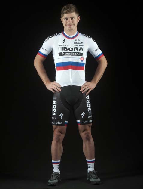 Juraj Sagan in the colours of Slovakian national champion