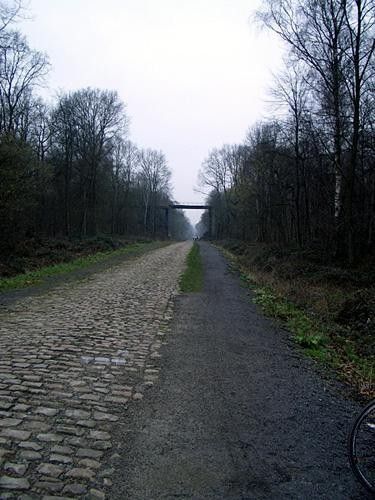 The legendary Trou&eacute;e d&rsquo;Arenberg this path at the side is out of bounds to riders.