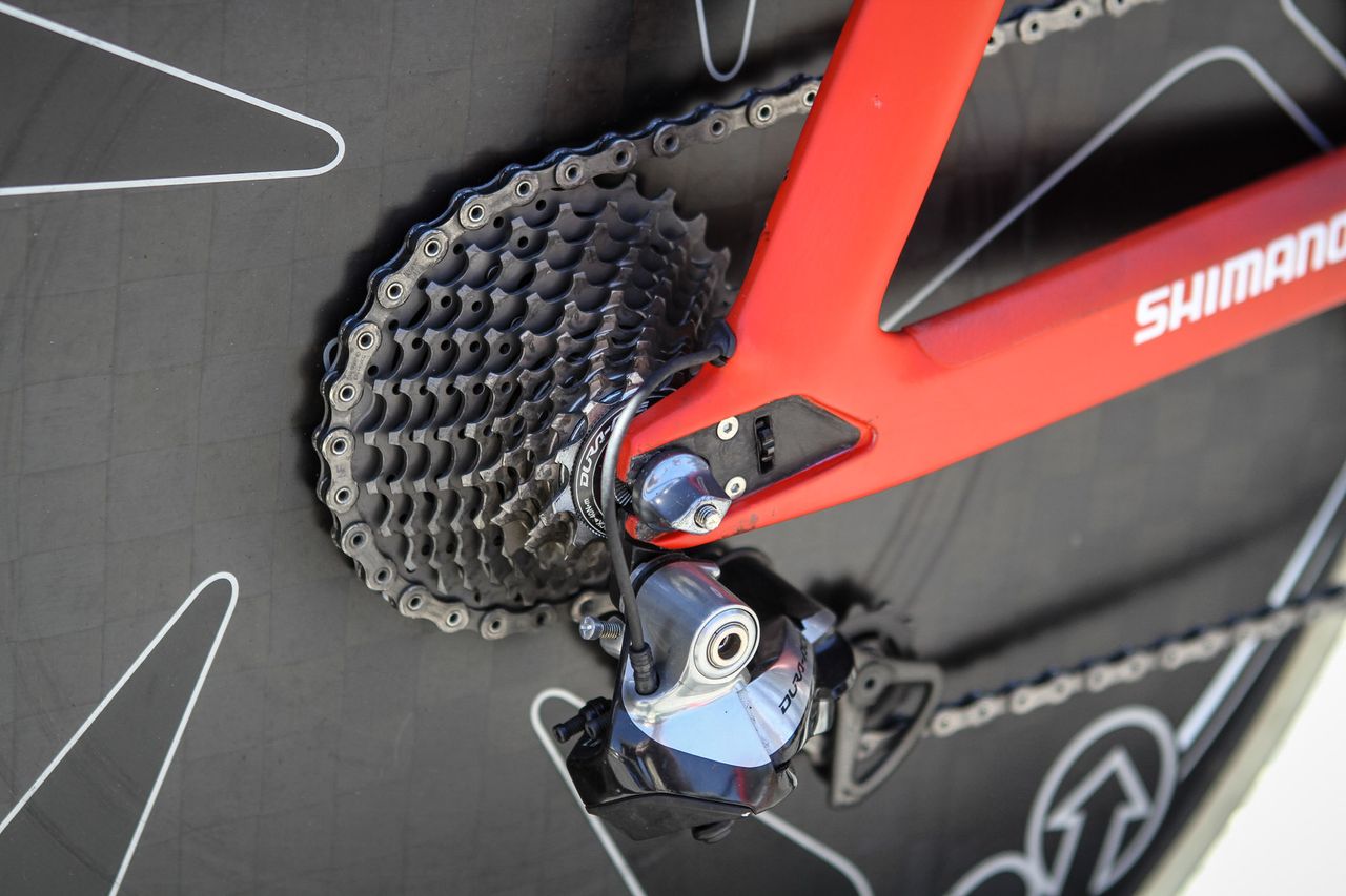 Bookwalter ran a full Shimano Dura-Ace drivetrain