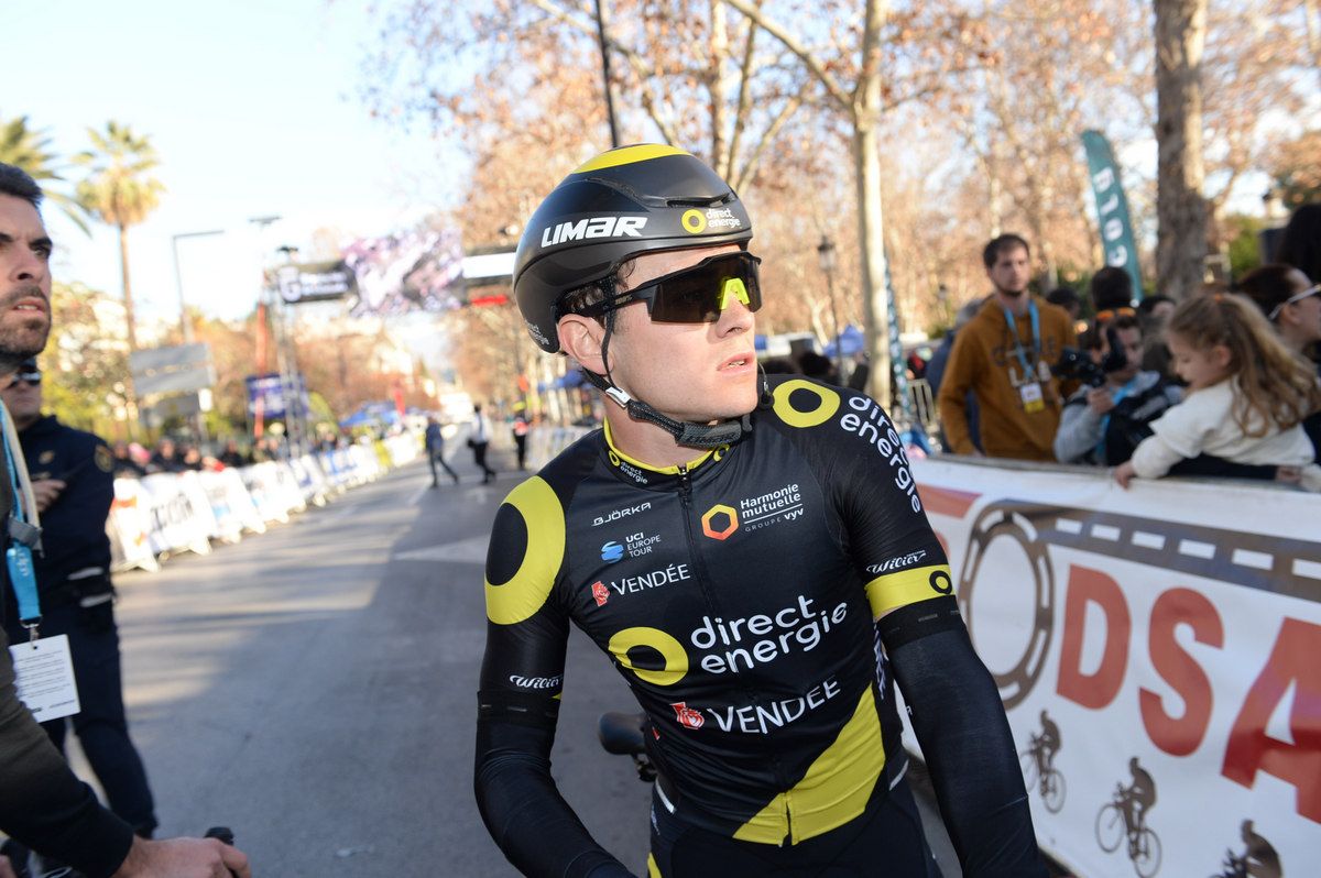 Thomas Boudat waiting to find out who win stage 1