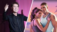 Cliff Richard alongside GTA 6 protagonists Lucia Caminos and Jason Duval