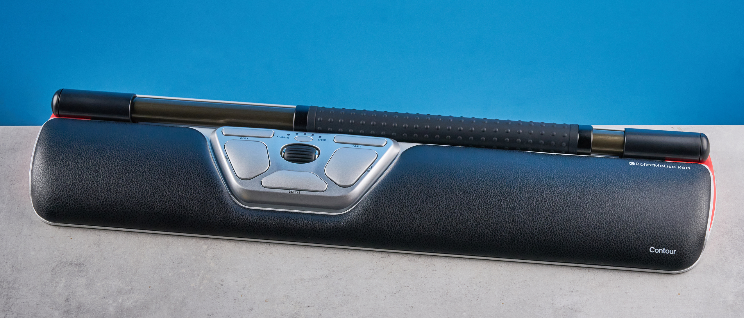 Contour RollerMouse Red Wireless with the slim wrist rest