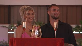Zac and Molly in the Love Island 2023 villa during the 'Graftie' awards
